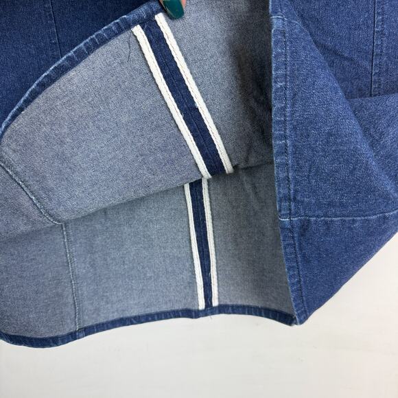 S2.Square Selvedge Denim Maxi Long Skirt Womens - L - Picture 3 of 9